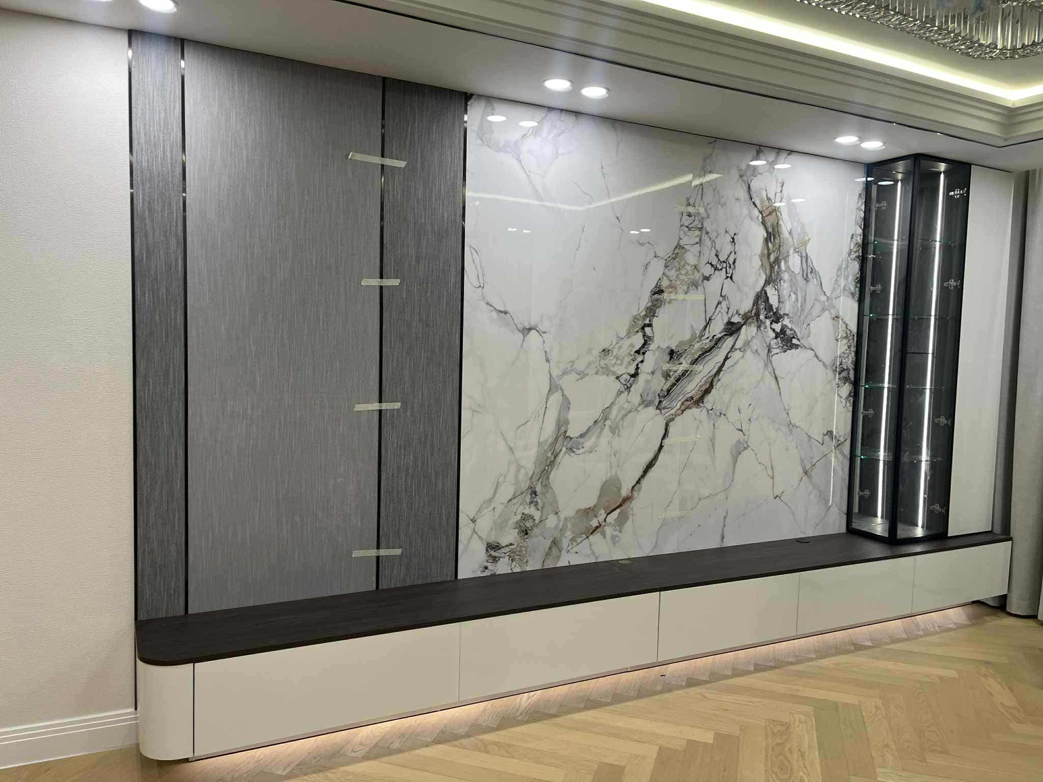 Luxury Marble TV Wall Unit