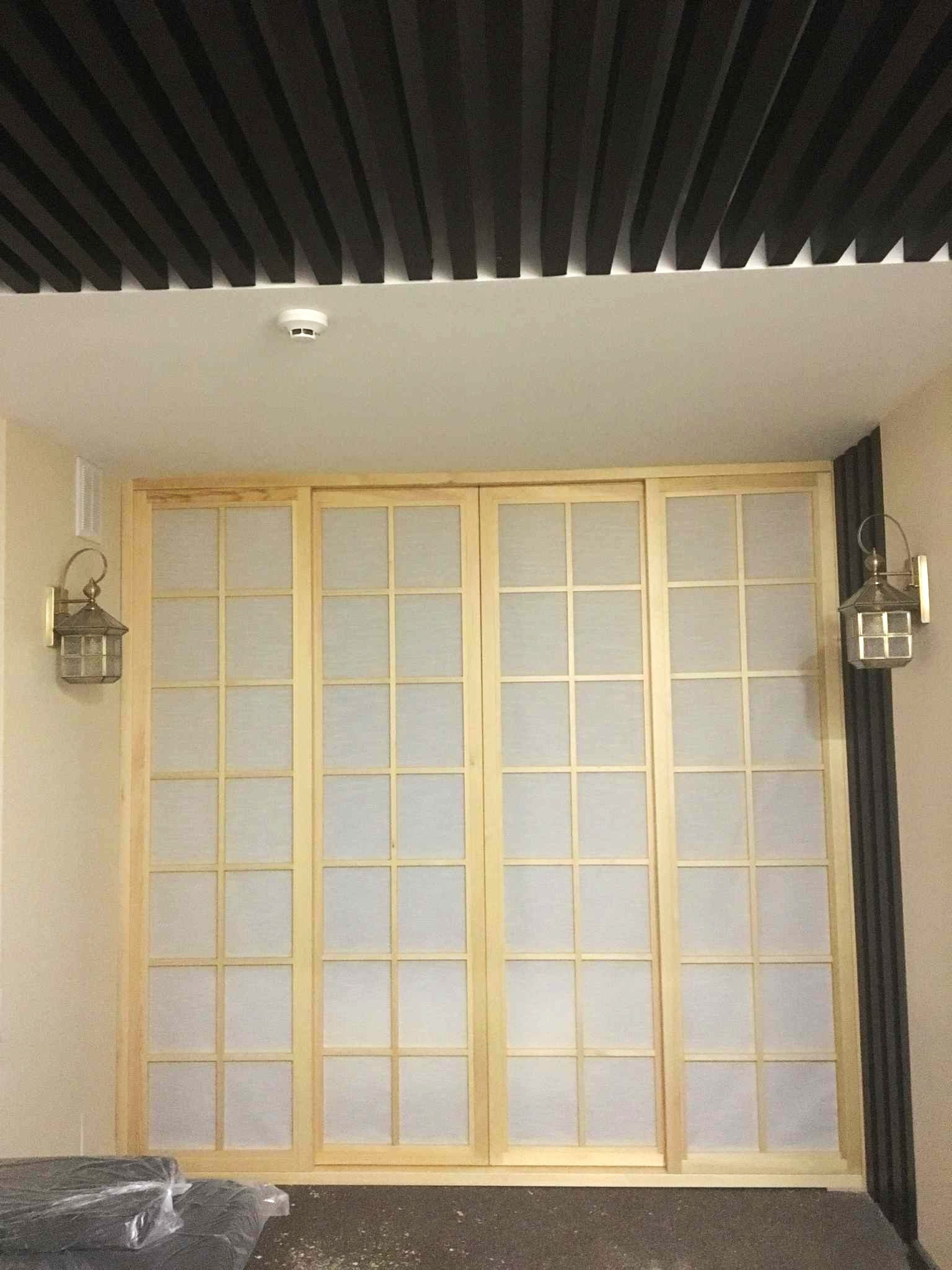 Barn Door and Panel Door Combination